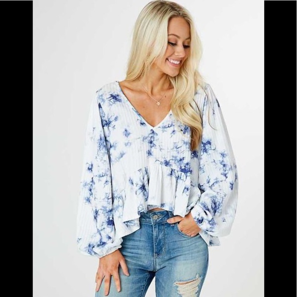 Altar’d State Tie Dye Peplum Top